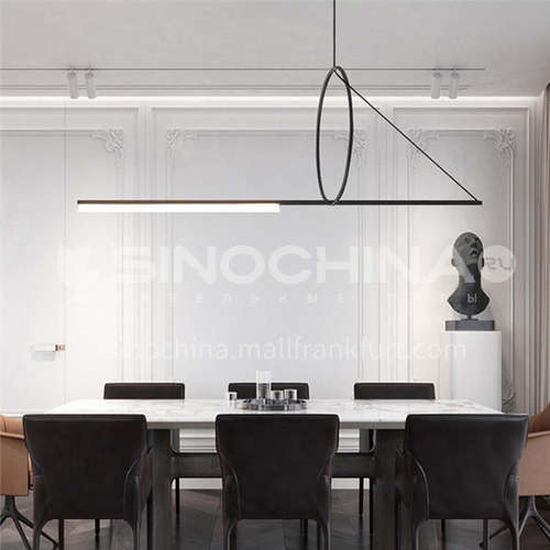 Creative avant-garde geometric model minimalist LED dining room living room post-modern triangle chandelier round-YDH-9008